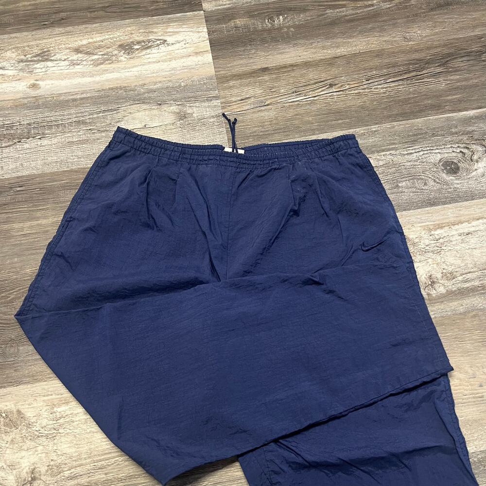 Vintage 90s Nike Blue Womens Large Mini Swoosh Drawstring‎ Sporty Track Pants